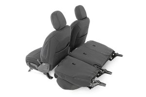 Jeep Wrangler Seat Covers - Front and Rear - Rough Country - Neoprene - '18-'25